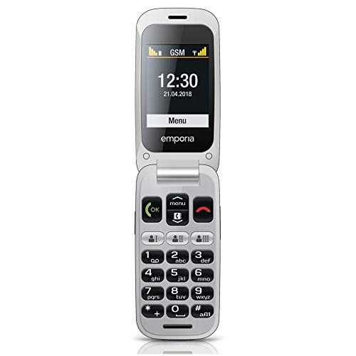 EmporiaOne telefono conchiglia grigio tasti grandi SOS