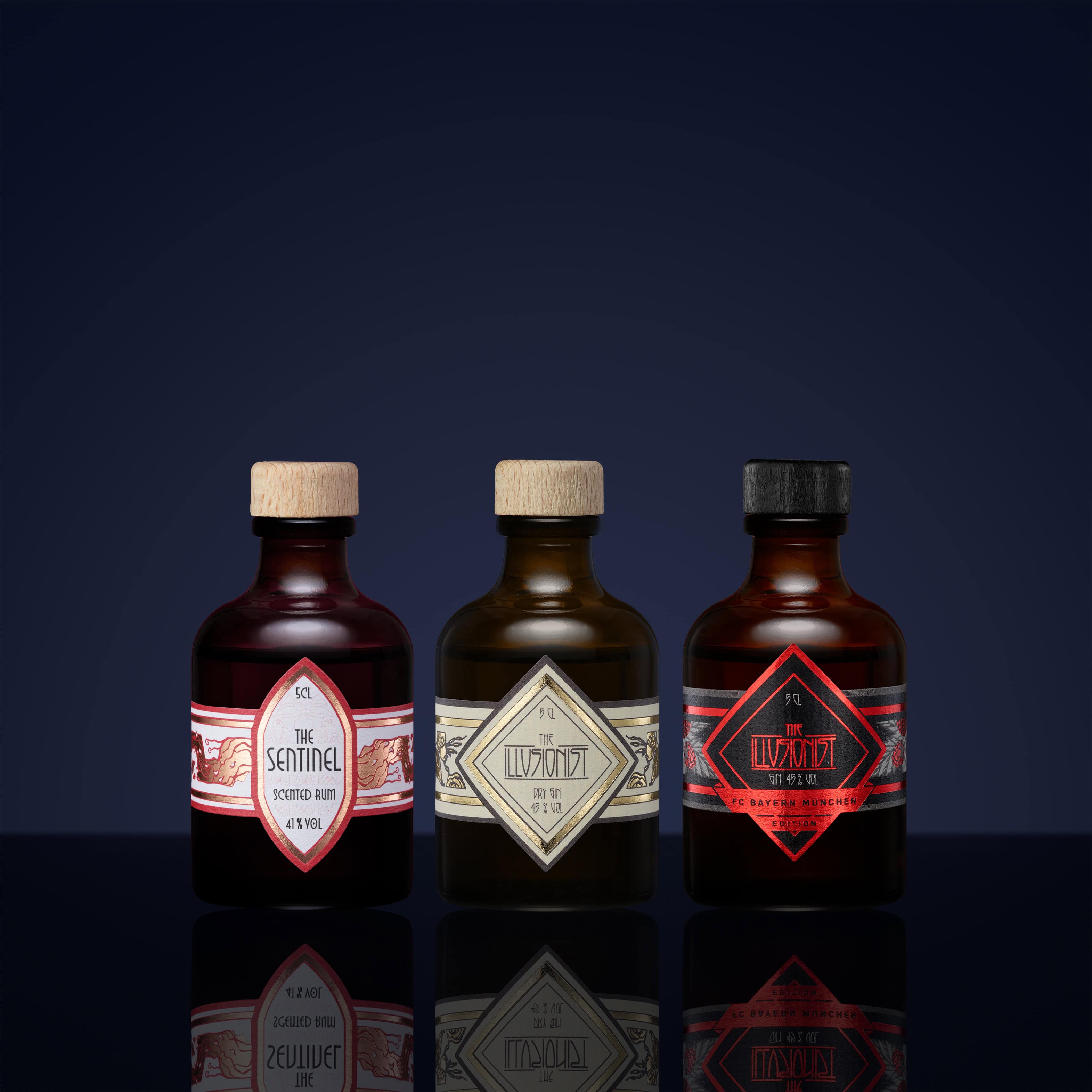 The Illusionist Range Mini Collection Box set 3x50ml gin rum