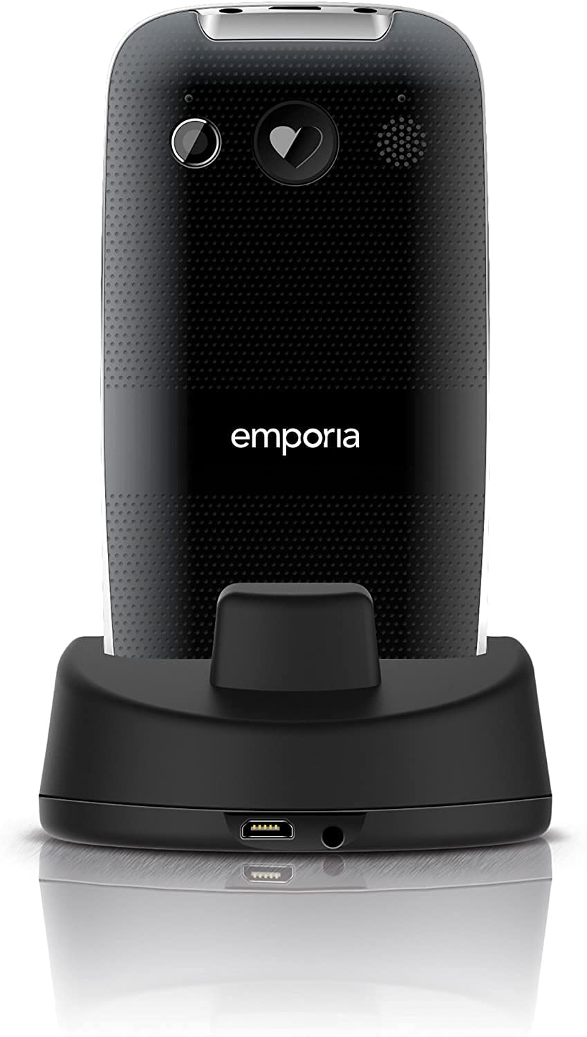 Emporia Euphoria Telefono per Anziani Nero con Tasto SOS
