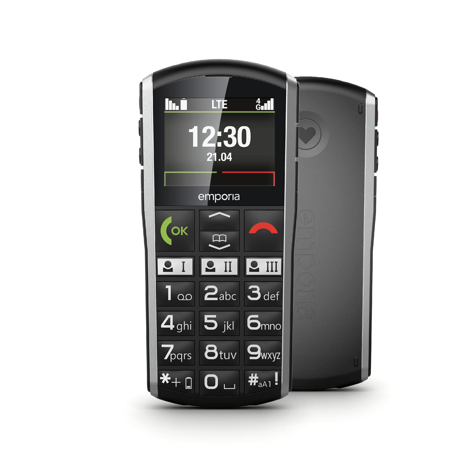 Emporia SIMPLICITY 4G Cellulare per Anziani Nero Tasti Grandi