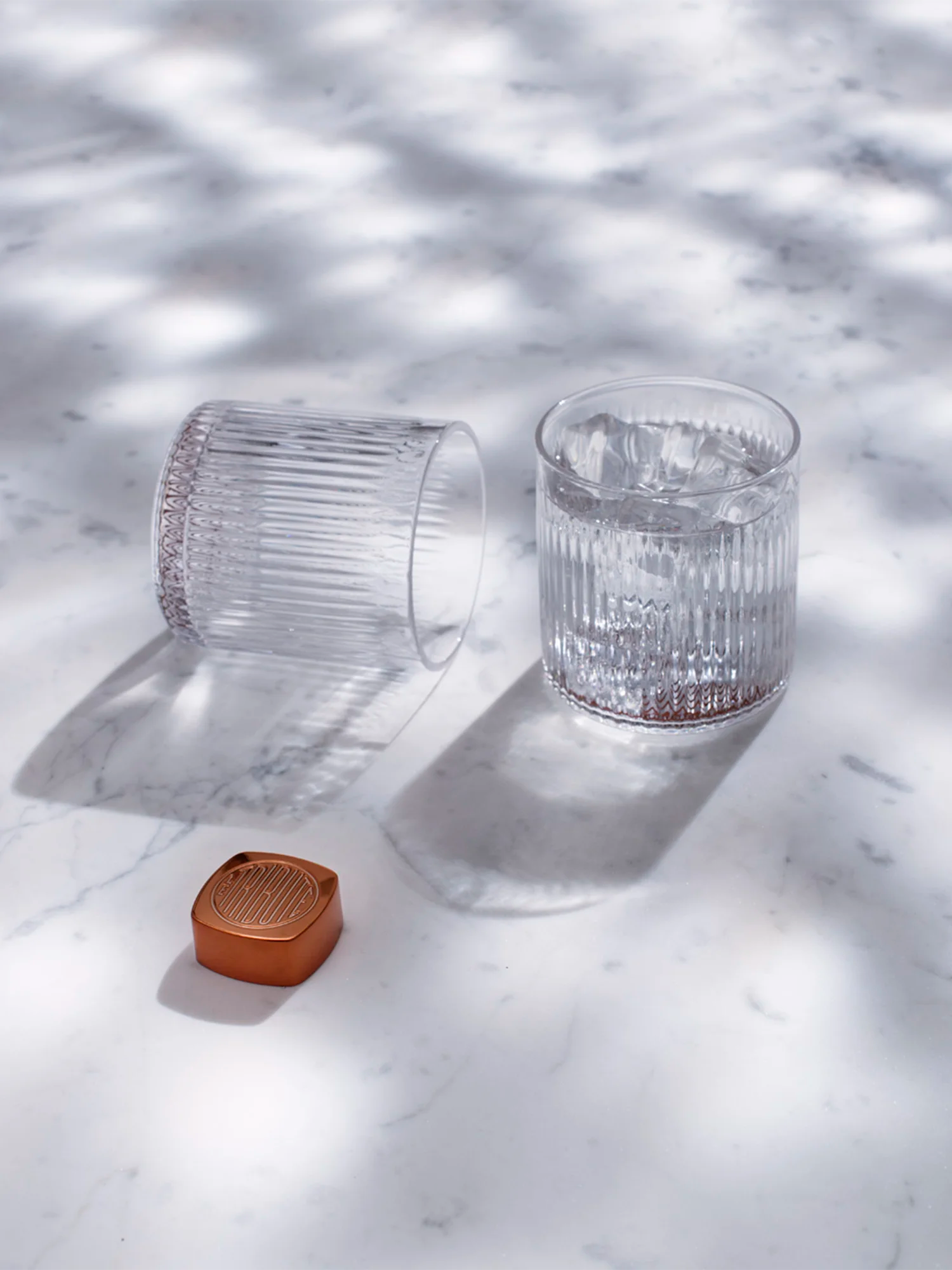 LE TRIBUTE Bicchieri Tumbler 400 ml 4 Pezzi Soffiati a Mano