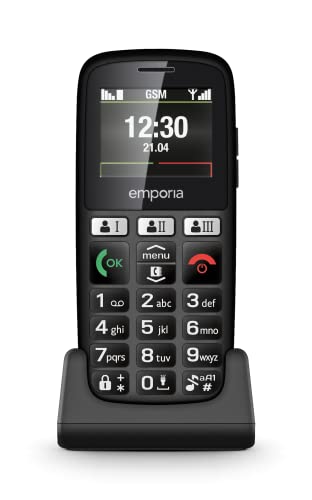 Emporia Happy Telefono per anziani nero Bluetooth tasto SOS