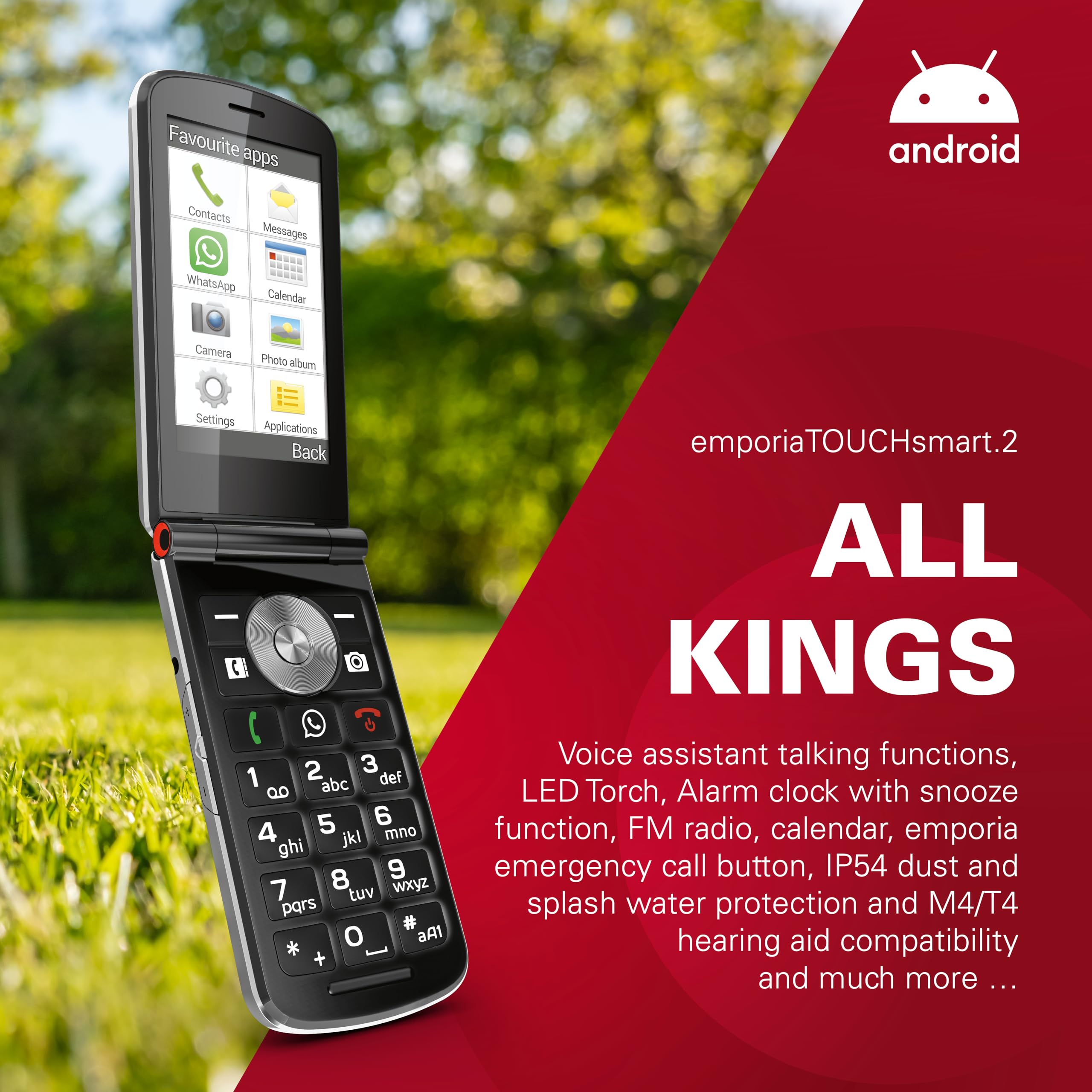 Emporia Touch Smart.2 telefono conchiglia 4G nero 8GB