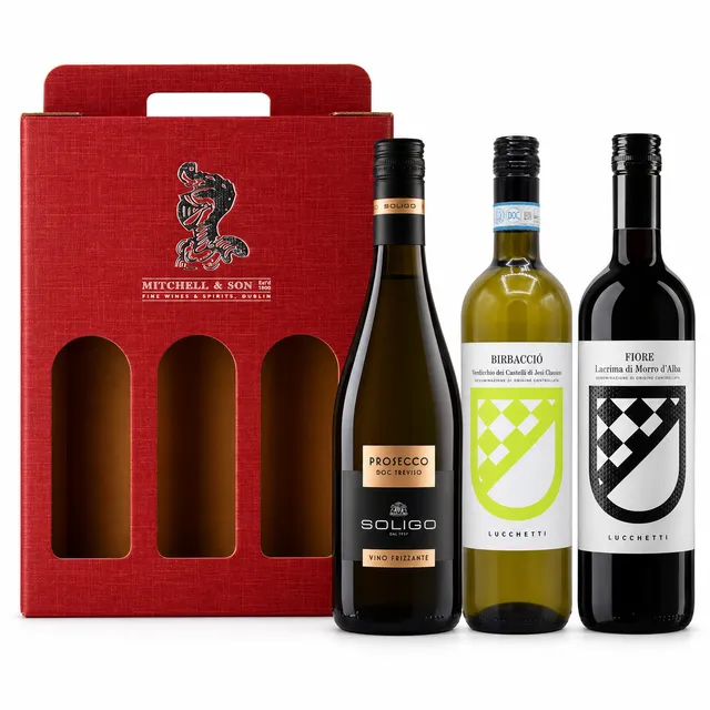 Trio Italia cofanetto vino 3 bottiglie Prosecco Verdicchio