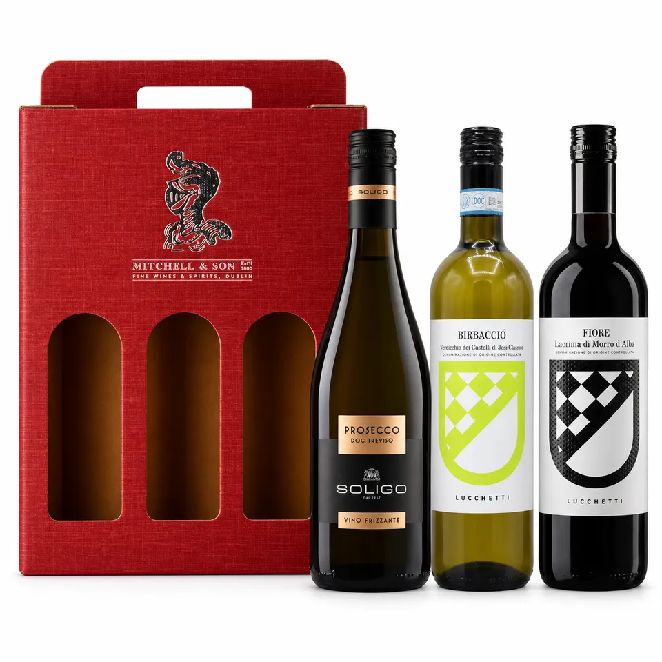 Trio Italia cofanetto vino 3 bottiglie Prosecco Verdicchio