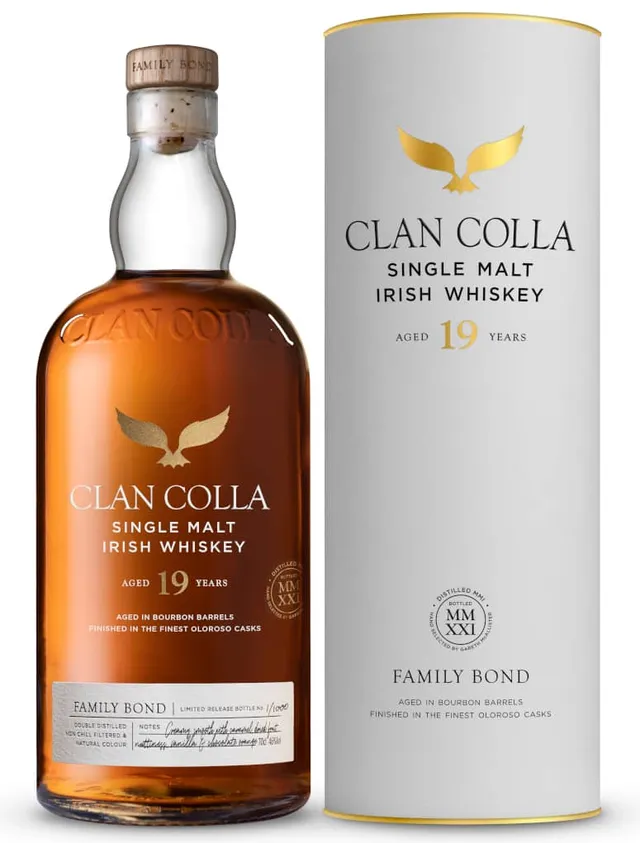 Clan Colla 19 Anni Single Malt Whisky Irlandese Bourbon Oloroso