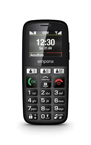 Emporia Happy Telefono per anziani nero tasti grandi