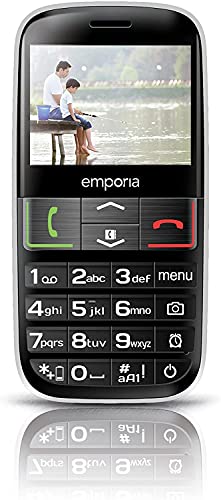 Emporia Euphoria Telefono per Anziani Nero con Tasto SOS