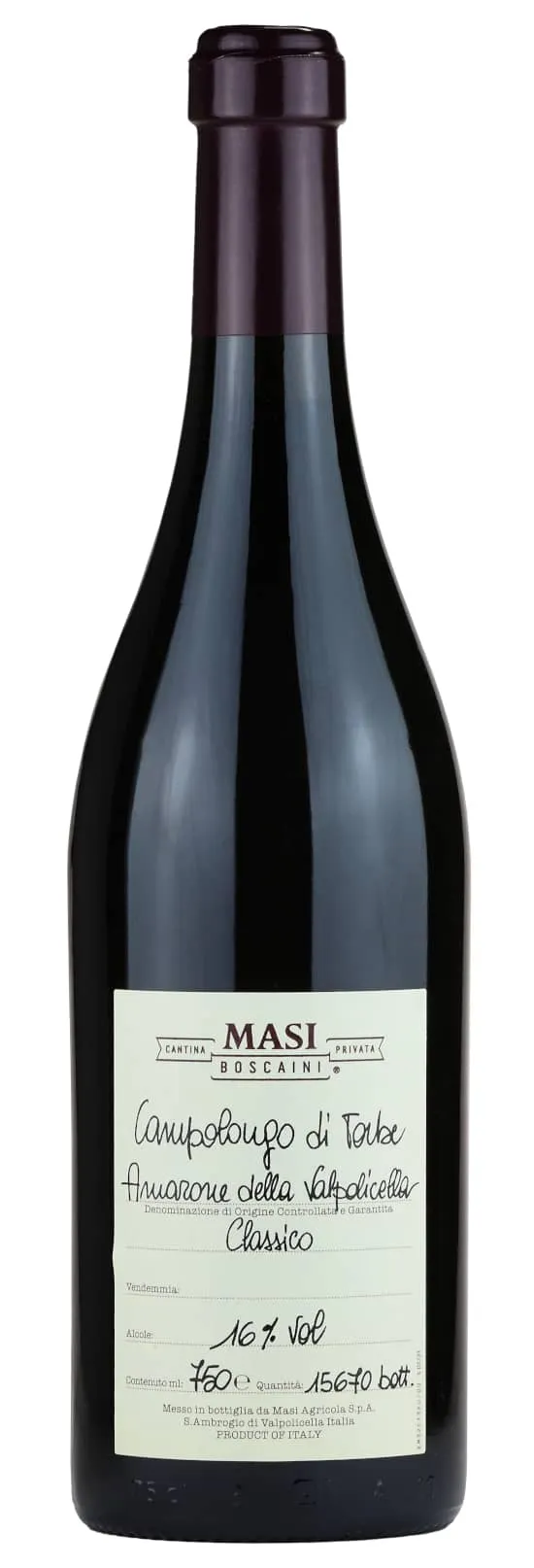 Masi Campolongo di Torbe Amarone Vino Rosso Valpolicella 75cl