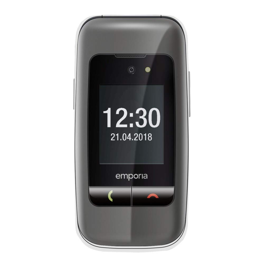 EmporiaOne telefono conchiglia grigio tasti grandi SOS