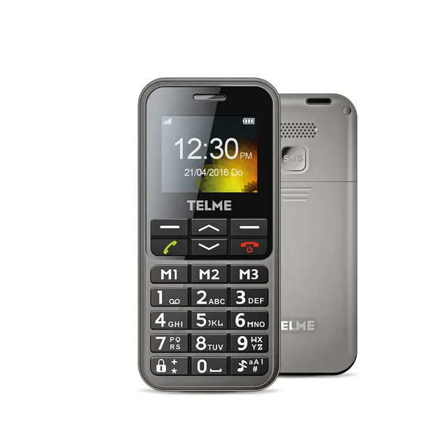 Emporia Telme C151 cellulare per anziani grigio tasti grandi