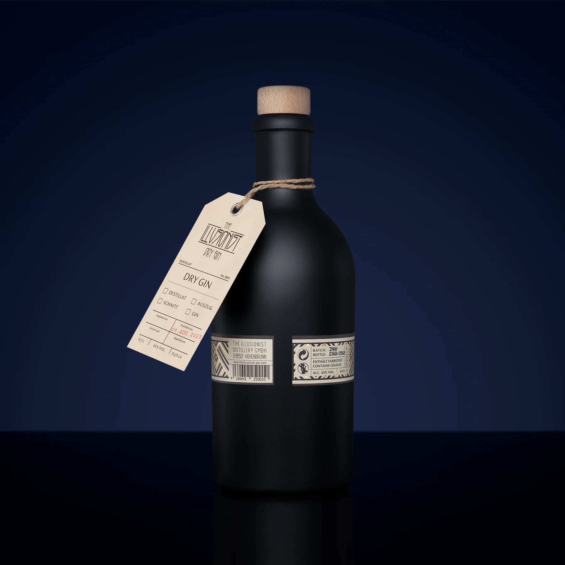 The Illusionist Range Dry Gin 500ml 45% blu