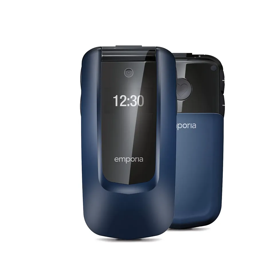 Emporia Comfort telefono conchiglia anziani blu tasti grandi