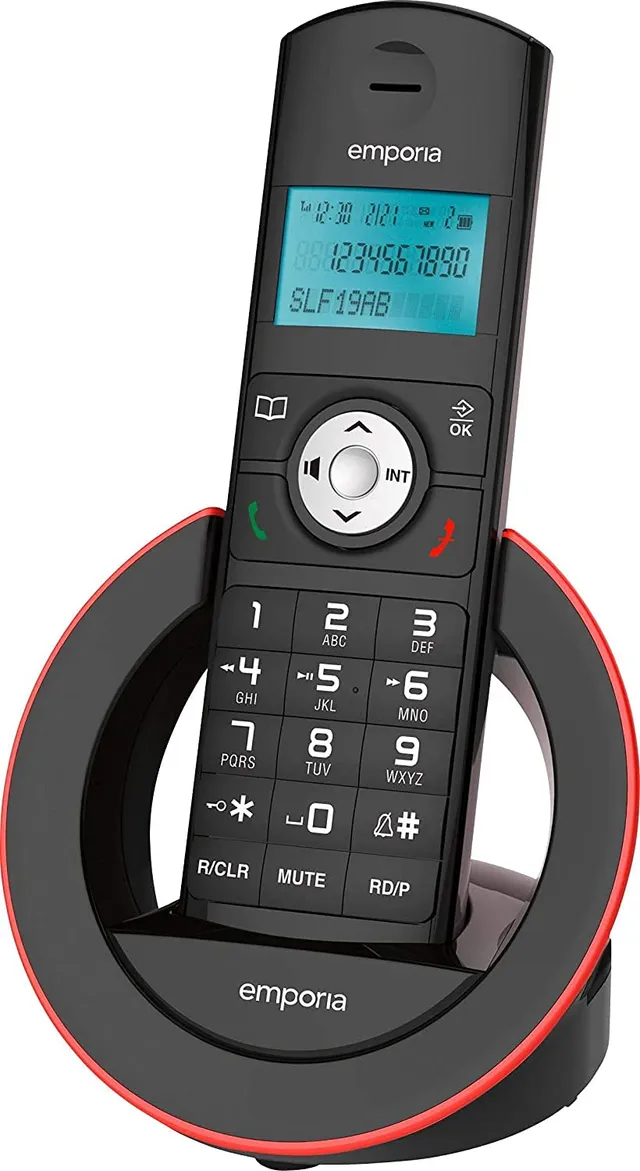 Emporia SLF19AB Telefono Cordless DECT Nero con Segreteria