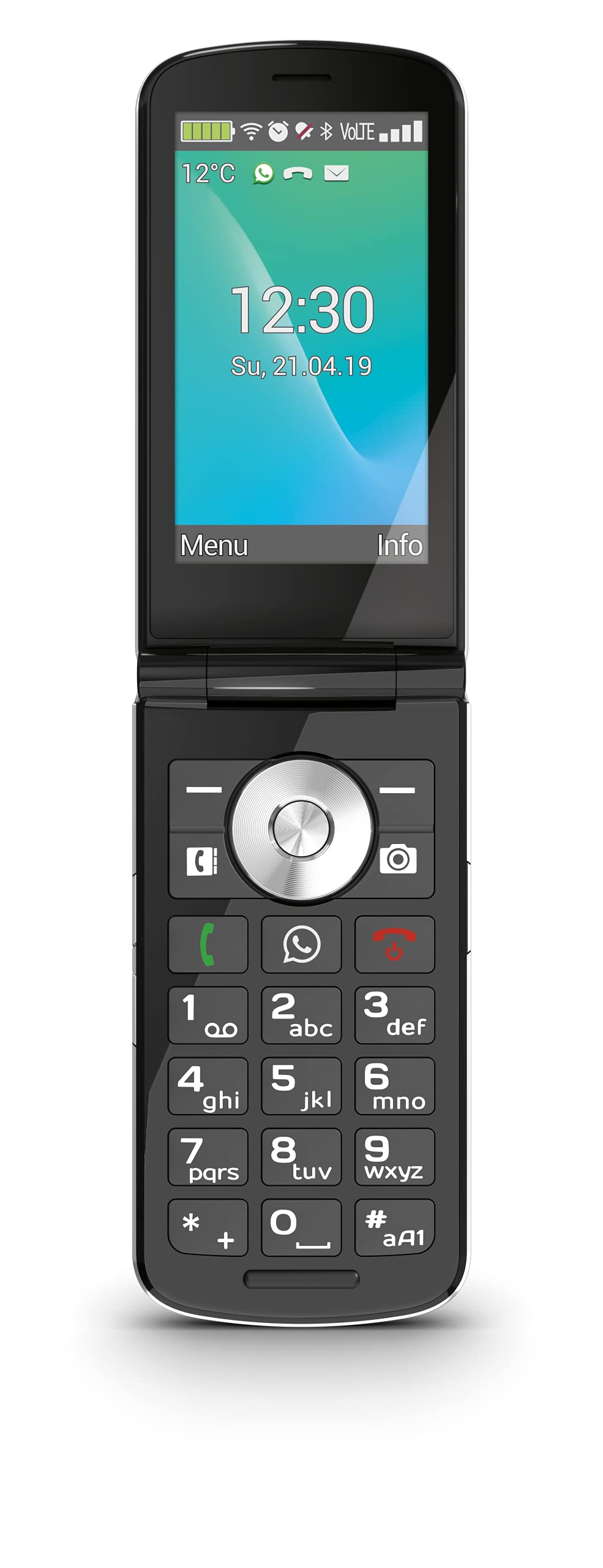 Emporia TOUCHsmart Smartphone per Anziani Nero 4G WhatsApp SOS