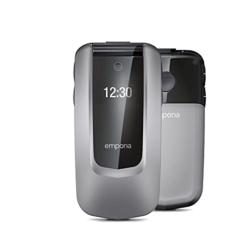 Emporia Comfort telefono conchiglia anziani grigio tasti grandi