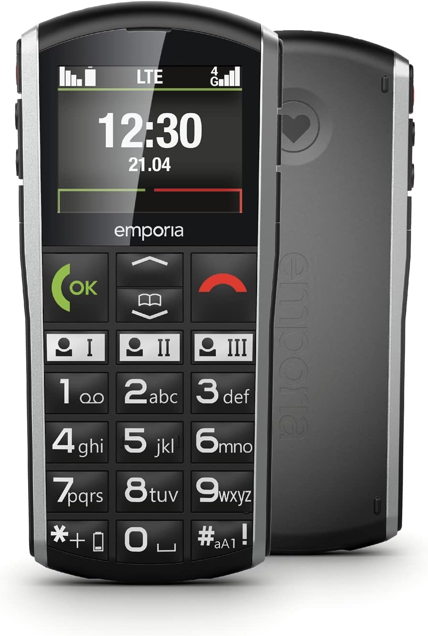 Emporia Simplicity LTE telefono con tasti nero tasti grandi SOS