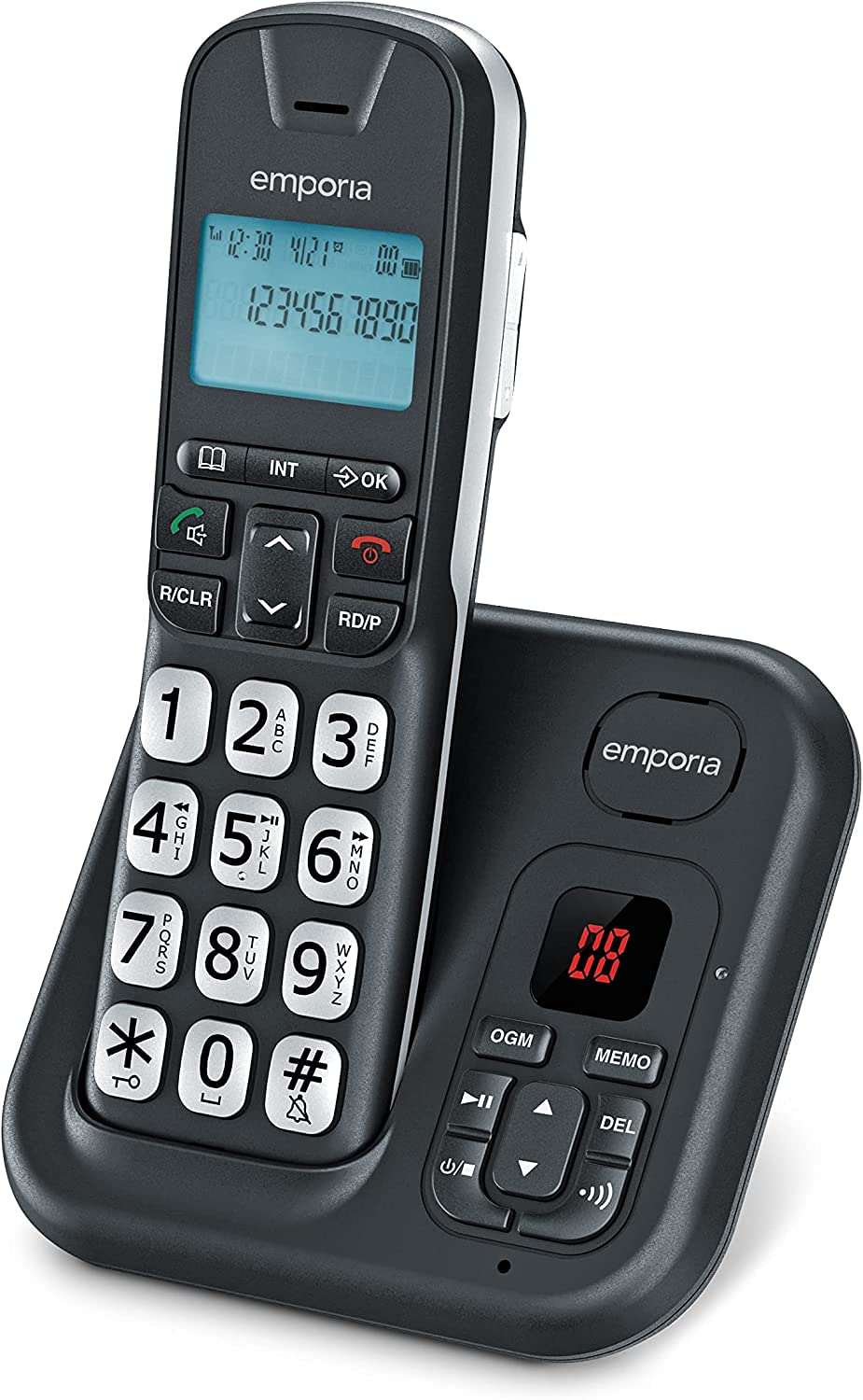 Emporia GD61AB Telefono Cordless DECT Nero con Segreteria