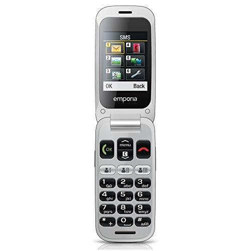 EmporiaOne telefono conchiglia grigio tasti grandi SOS