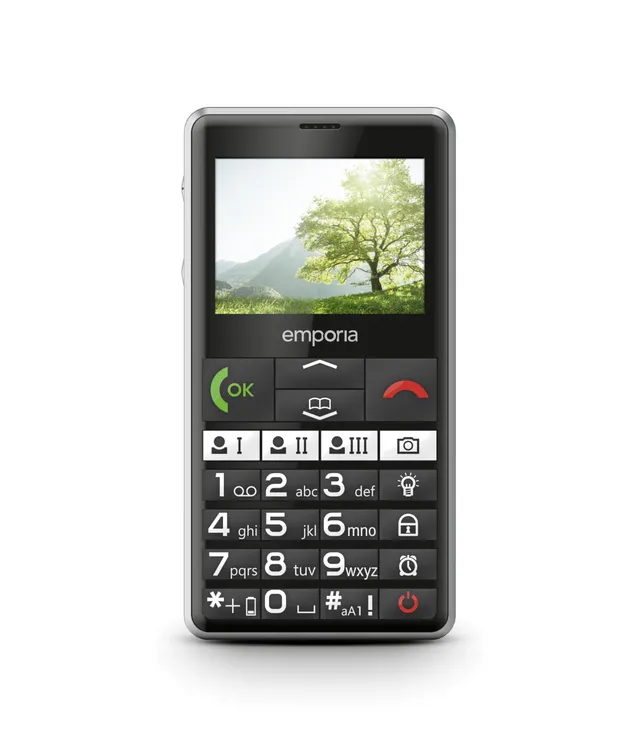 Emporia Pure LTE Telefono per Anziani Nero 4G SOS