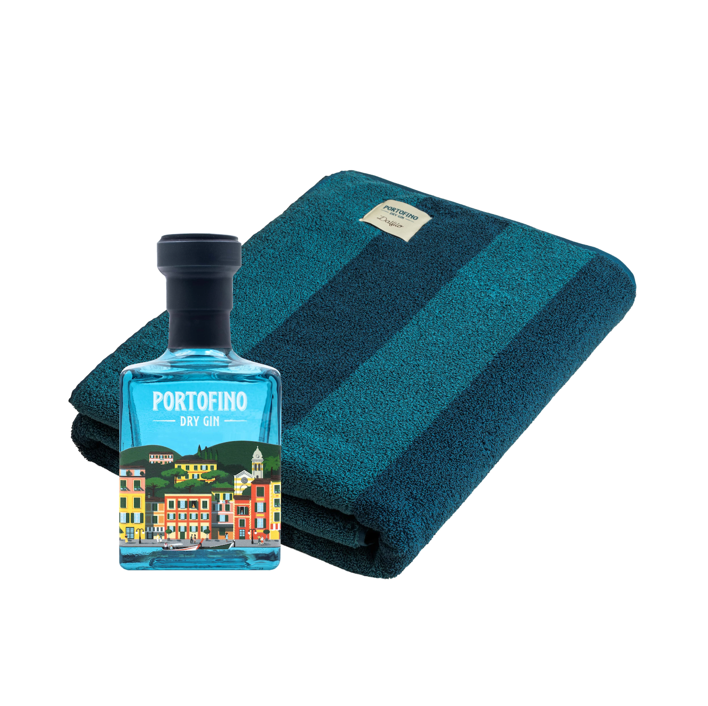 Portofino Bundle set telo mare cotone + Dry Gin 100 ml