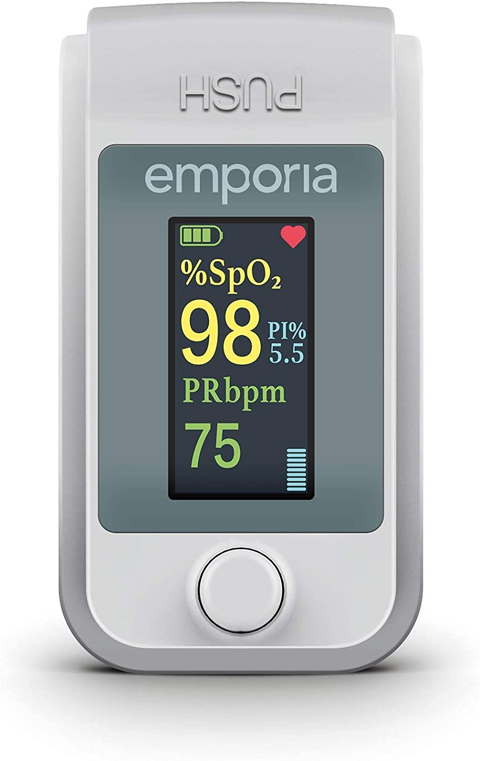 Emporia Health Saturimetro da dito OLED spegnimento auto