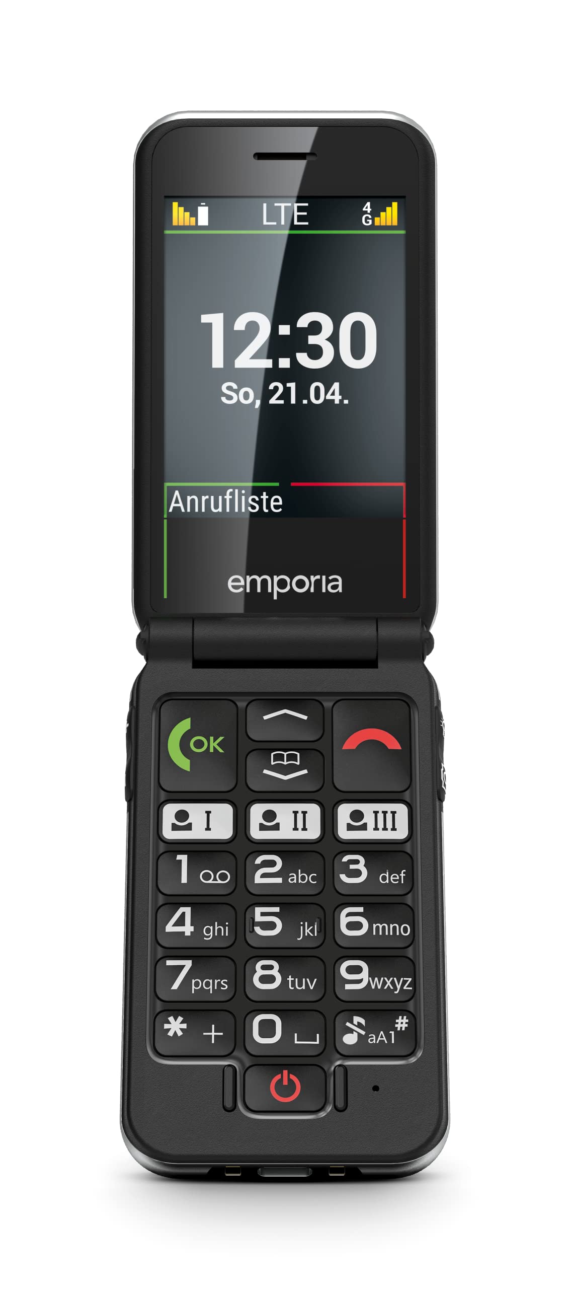 Emporia JOY-LTE Telefono Conchiglia 4G Rosso Display 2,8"