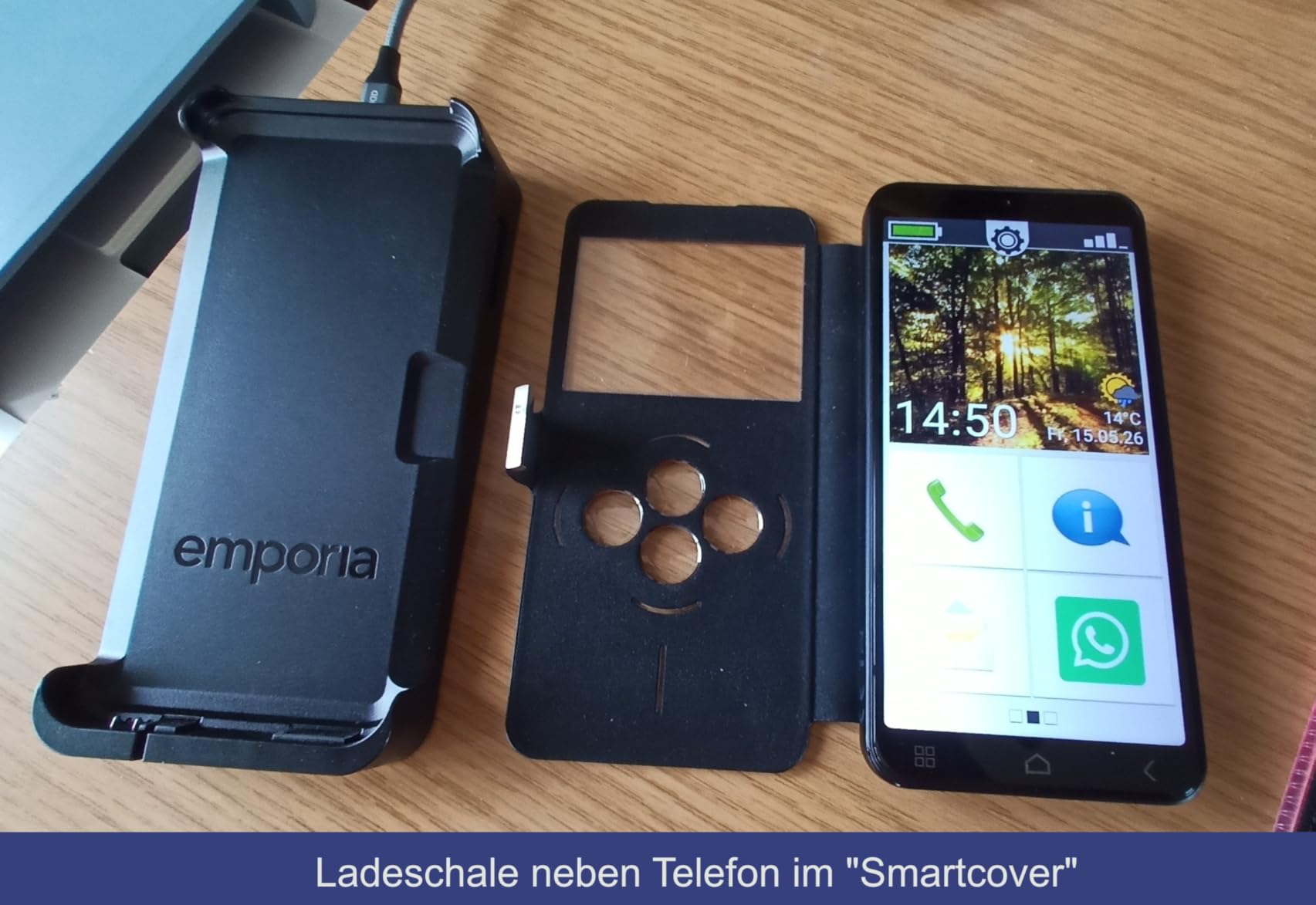 Emporia Smart.7lite Smartphone per anziani nero 128GB tasto SOS