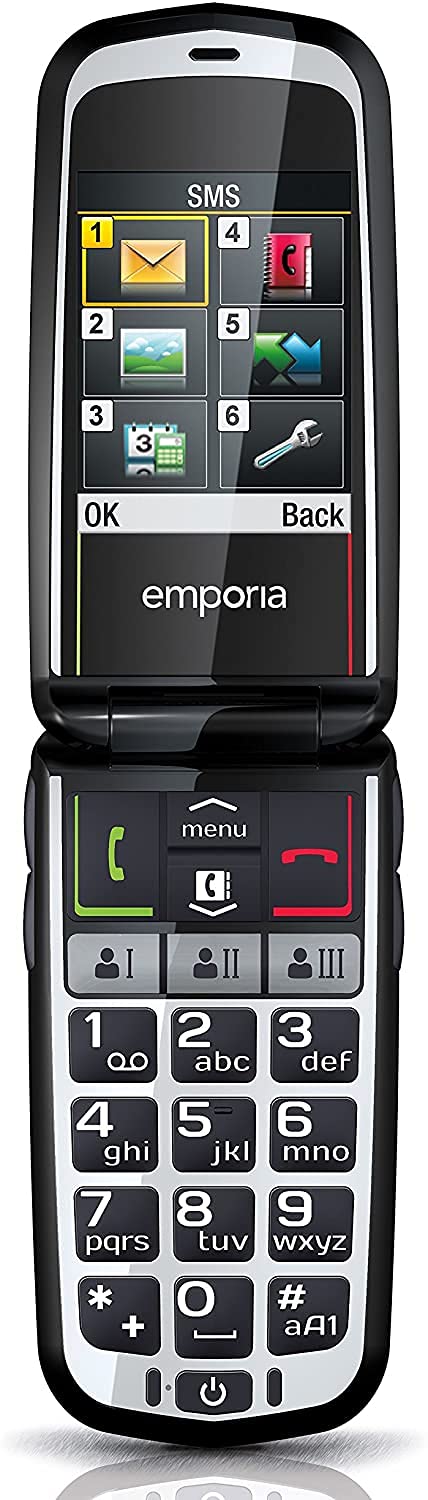 Emporia Comfort telefono conchiglia anziani blu tasti grandi