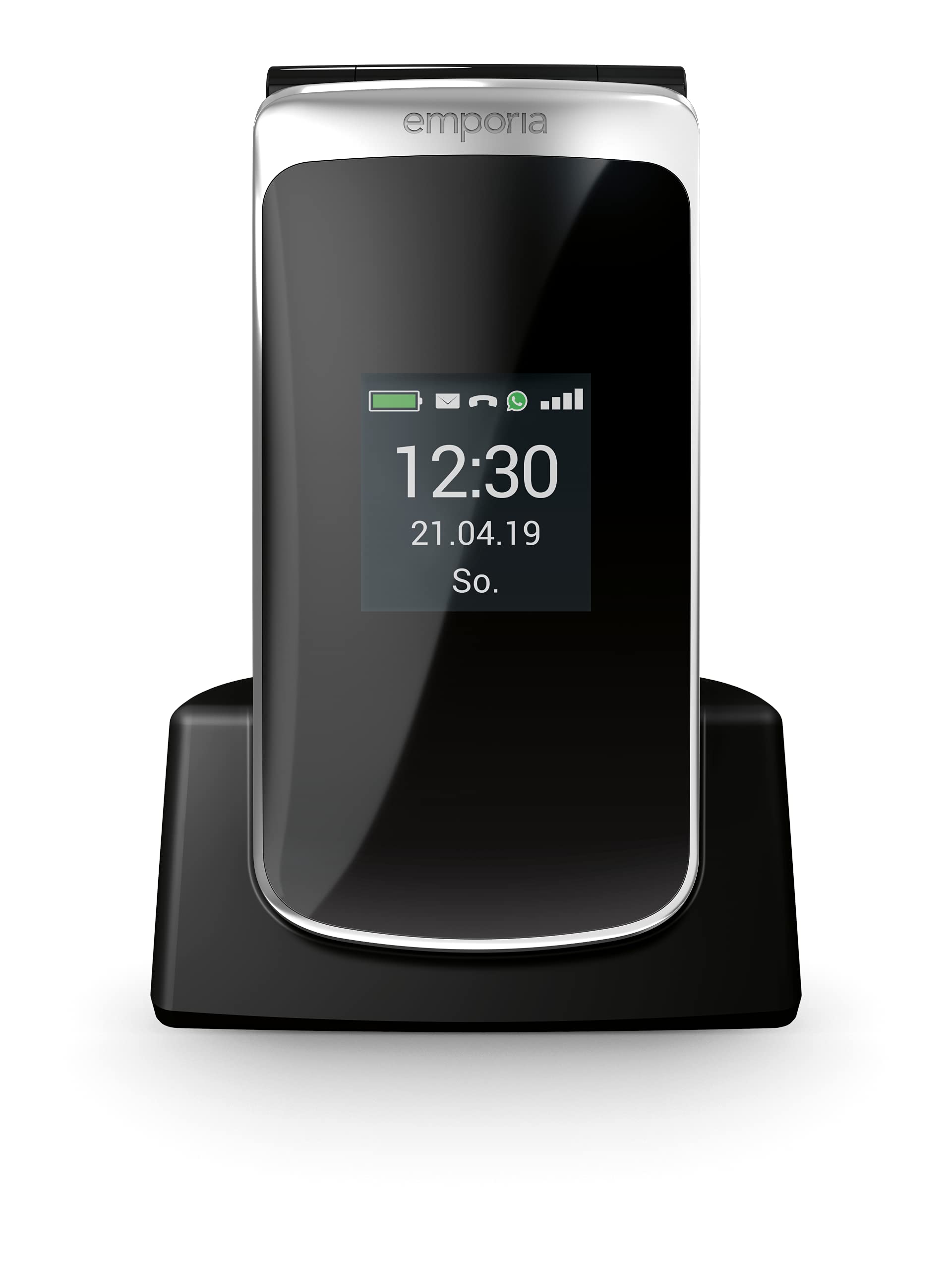 Emporia TOUCHsmart Smartphone per Anziani Nero 4G WhatsApp SOS