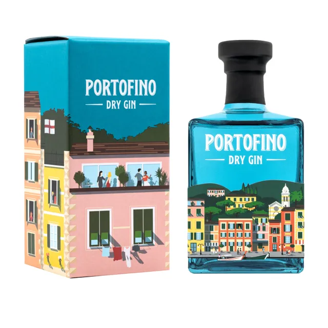 Portofino Gin Dry Gin 500 ml con Astuccio Mediterraneo