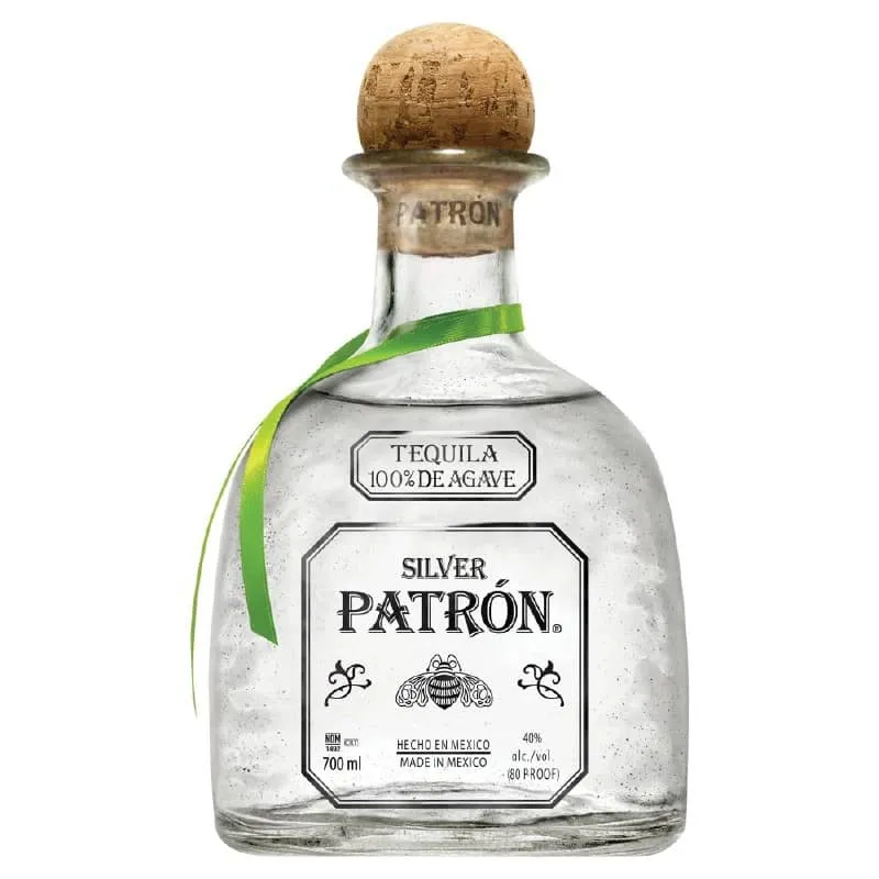 Patron Silver Tequila Bianca Agave Blu