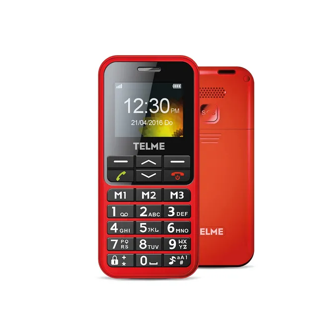 Emporia Telme C151 cellulare per anziani rosso tasti grandi