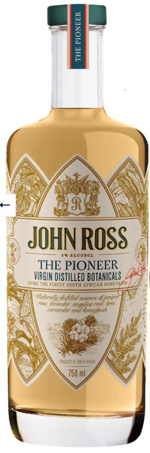 John Ross Pioneer gin analcolico 0% bottiglia ginepro