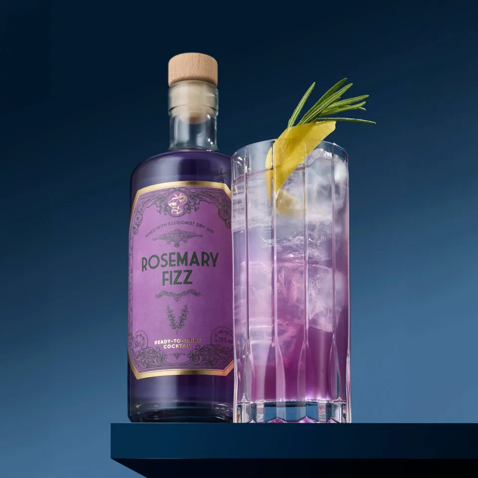 The Illusionist Rosemary Fizz RTD Cocktail Gin 50cl Limone