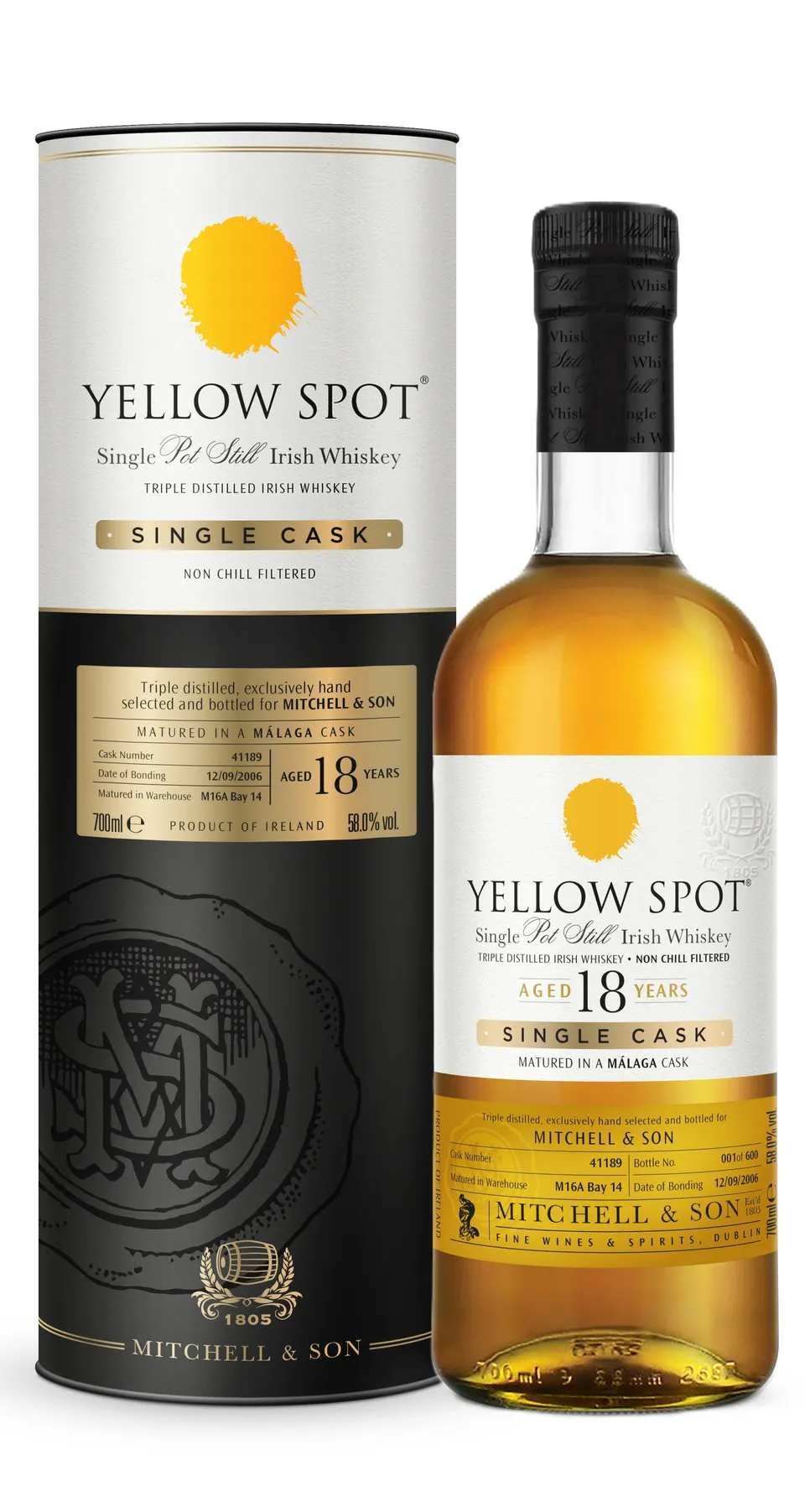Yellow Spot 18 Anni Single Cask whiskey irlandese botte 41189