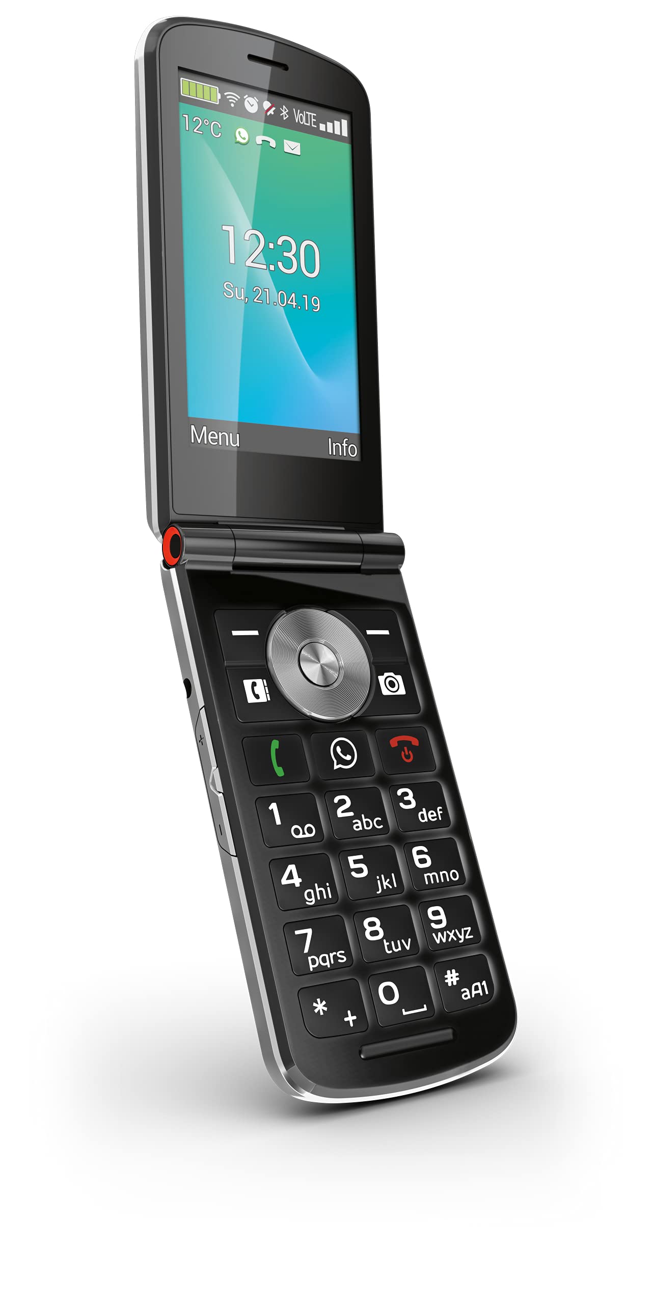 Emporia TOUCHsmart Smartphone per Anziani Nero 4G WhatsApp SOS