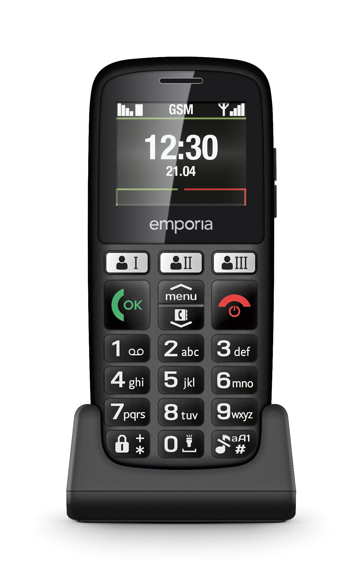 Emporia Happy Telefono per anziani nero Bluetooth tasto SOS