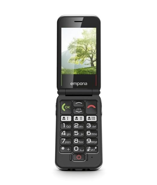 Emporia JOY-LTE Telefono Conchiglia 4G Rosso Display 2,8"