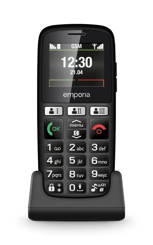Emporia Happy Telefono per anziani nero Bluetooth tasto SOS