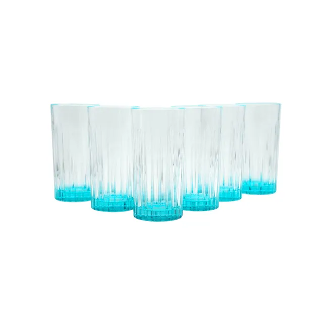 Portofino Lifestyle Glass Tumbler set 6 bicchieri blu