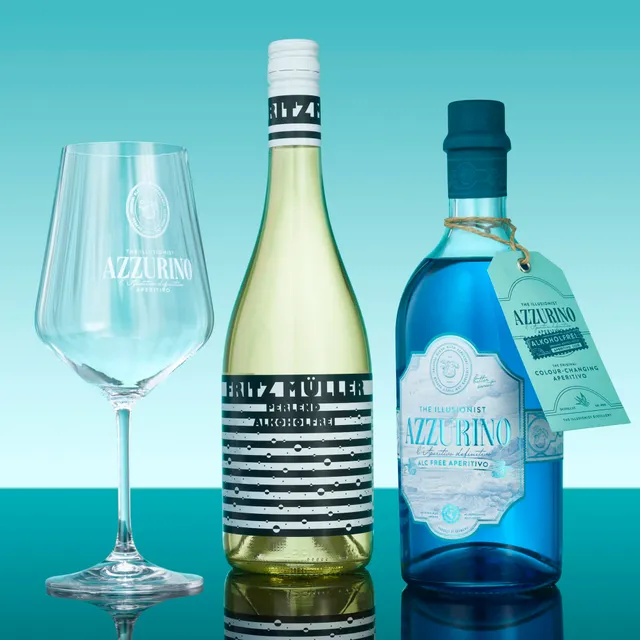 The Illusionist Azzurino Spritz Society Set analcolico 2+4 bottiglie+6 calici