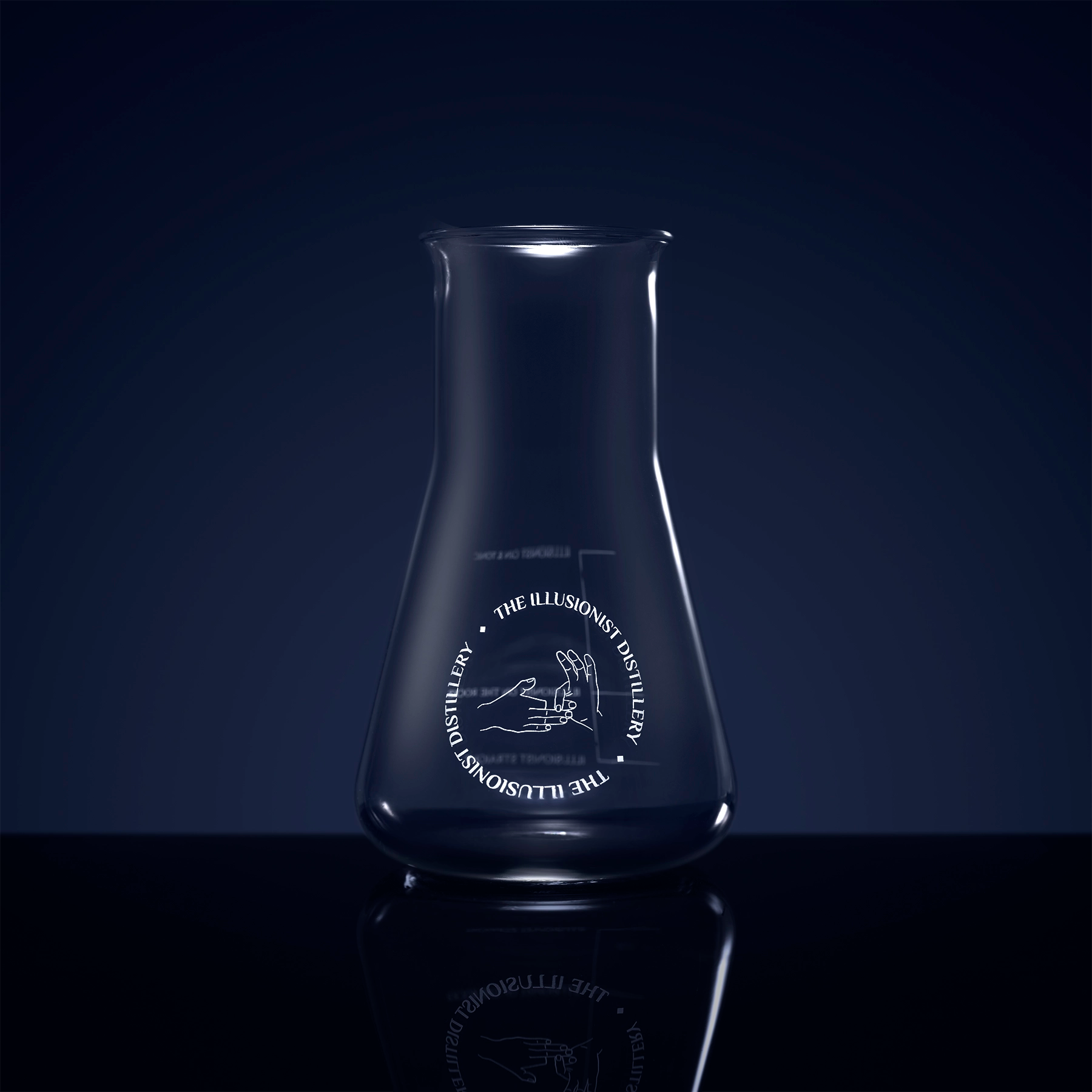 The Illusionist Dry Gin set 6x500ml + 6 bicchieri floreale