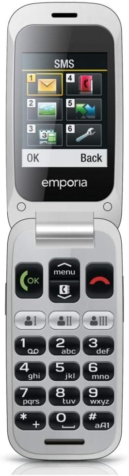 Emporia ONE Telefono pieghevole 2,4" argento emergenza