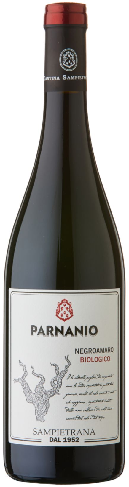 Sampietrana Parnanio Negroamaro Vino Rosso Bio 75cl