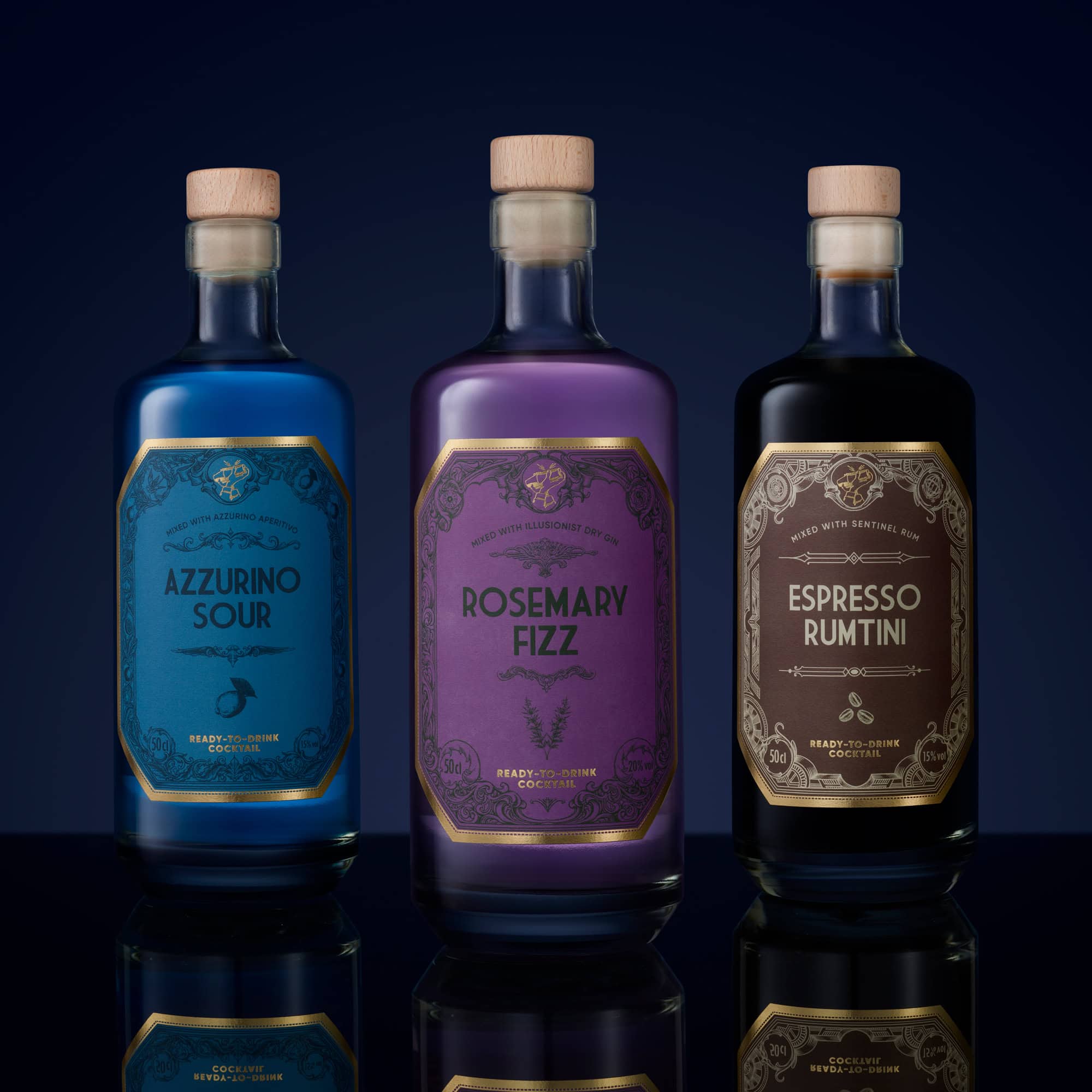 The Illusionist Ready-to-Drink Collection tris cocktail 3x50cl