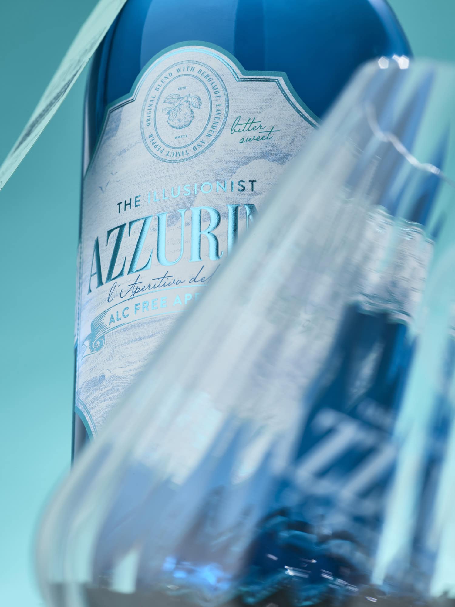 The Illusionist Azzurino Spritz Society Set analcolico 2+4 bottiglie+6 calici
