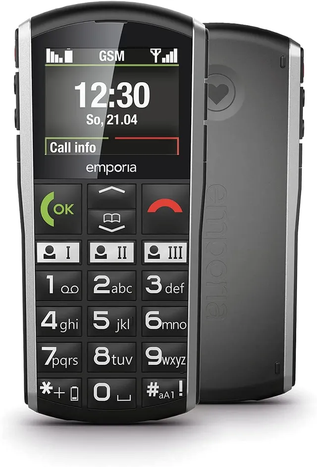 Emporia Simplicity telefono anziani nero tasti grandi SOS