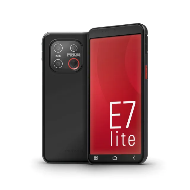 Emporia Smart.7lite Smartphone per anziani nero 128GB tasto SOS