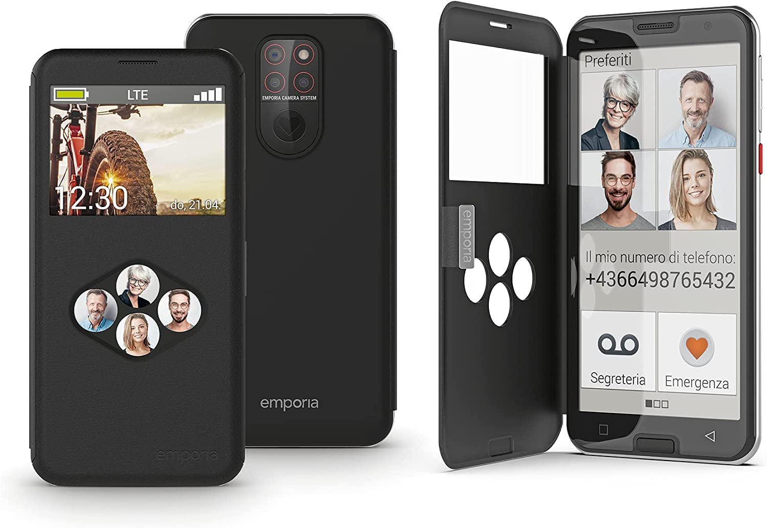 Emporia Smart 5 smartphone anziani nero 32GB display 5.5